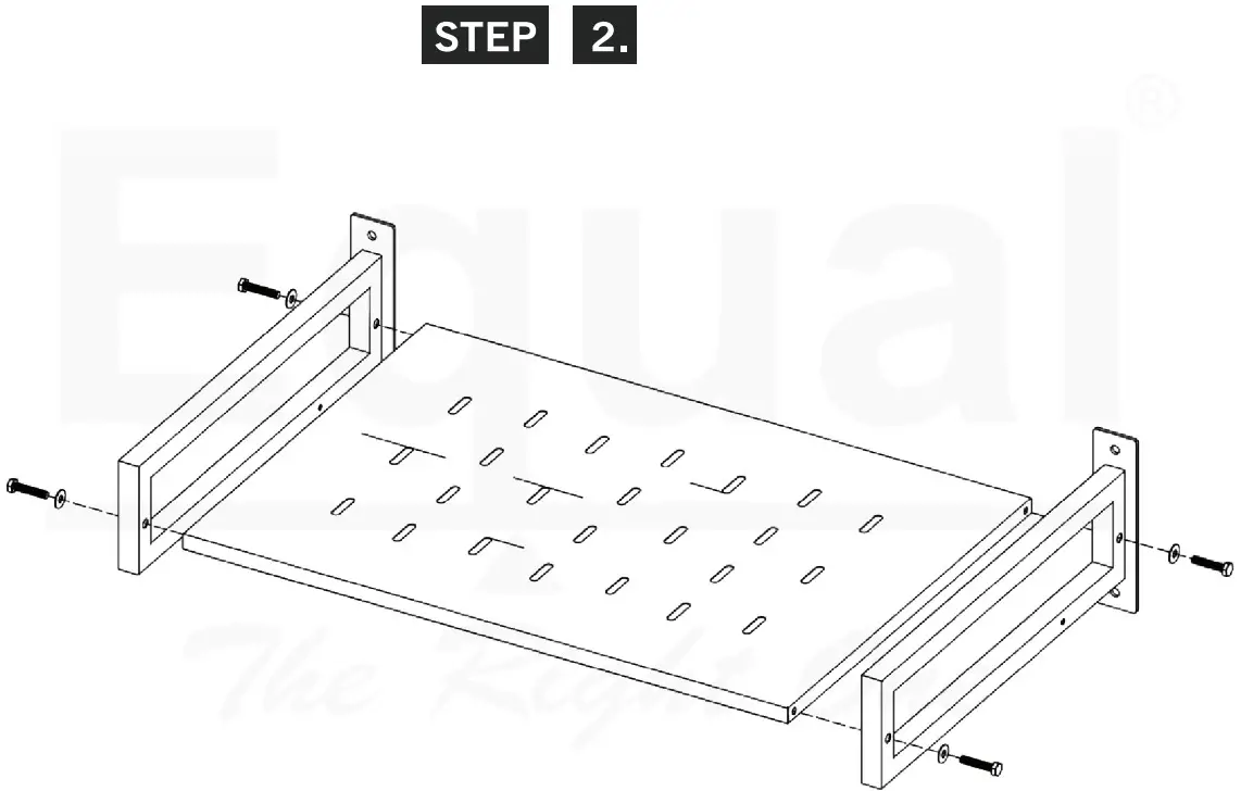 EQUAL EMOS 006-1B Mild Steel Wall Mount Microwave Oven- Step 2