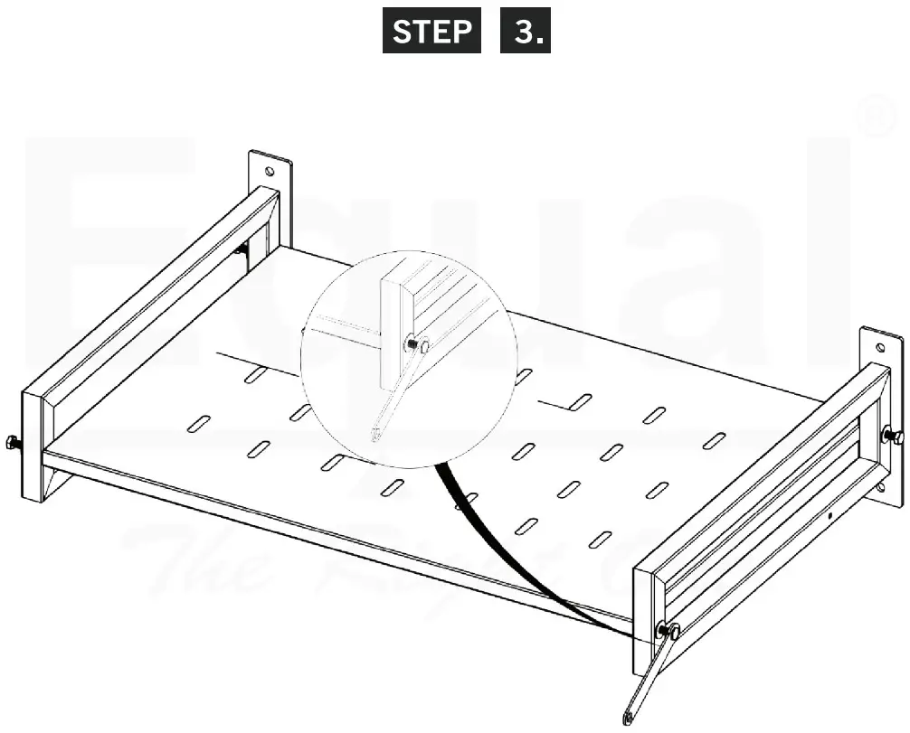 EQUAL EMOS 006-1B Mild Steel Wall Mount Microwave Oven- Step 3