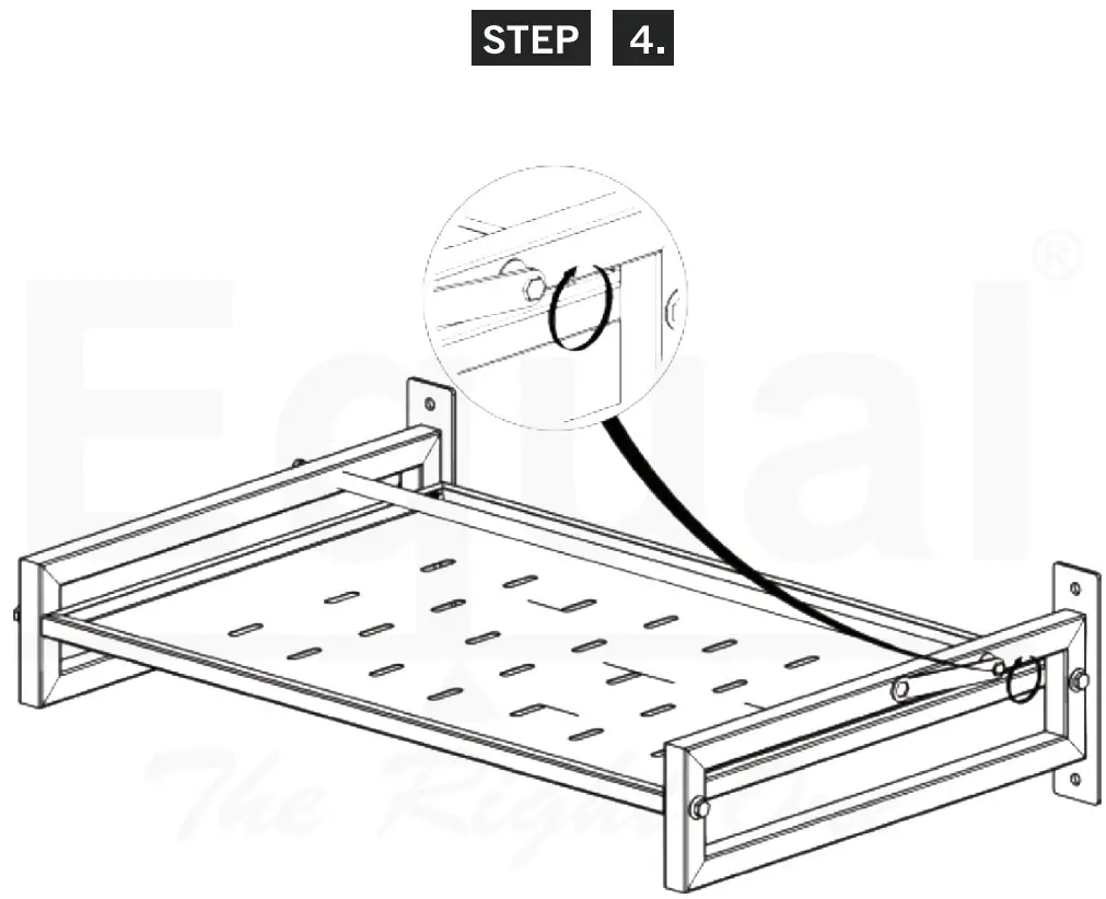 EQUAL EMOS 006-1B Mild Steel Wall Mount Microwave Oven- Step 4