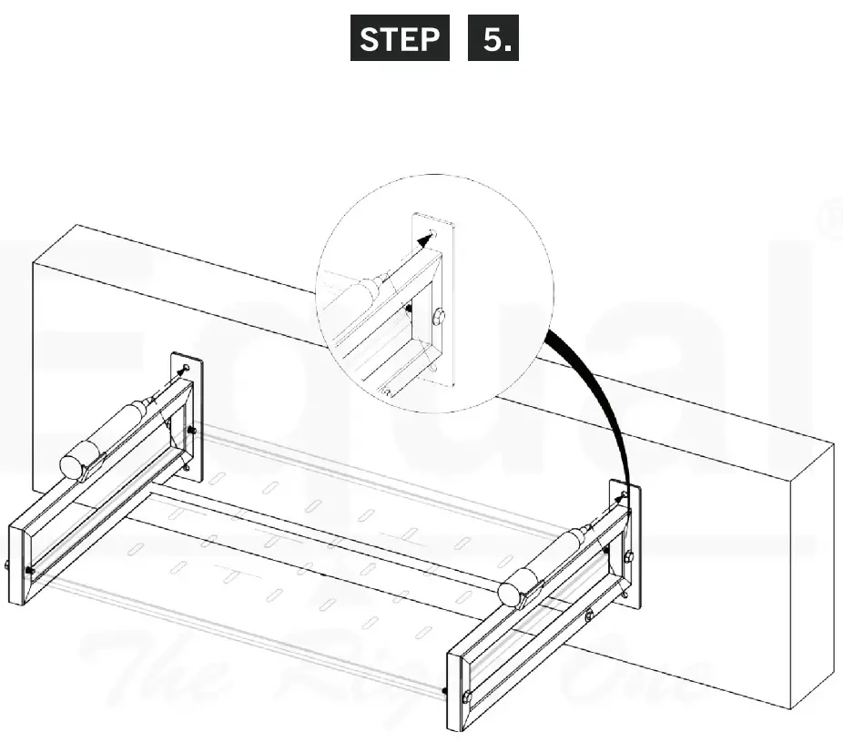 EQUAL EMOS 006-1B Mild Steel Wall Mount Microwave Oven- Step 5