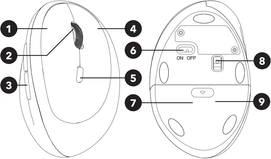 ETERNICO AET-MVS310B Office Vertical Mouse 1