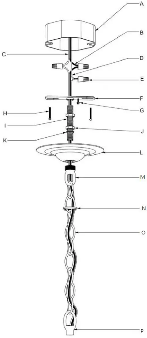 ETHAN ALLEN 093068 Charlotte Beaded Chandelier - installation