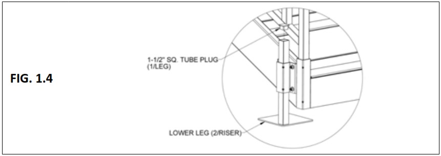 EZ ACCESS PATHWAY HD Code Compliant Modular Access System - INSTALL ADJUSTABLE LOWER LEG BRACKETS AND LEGS 4