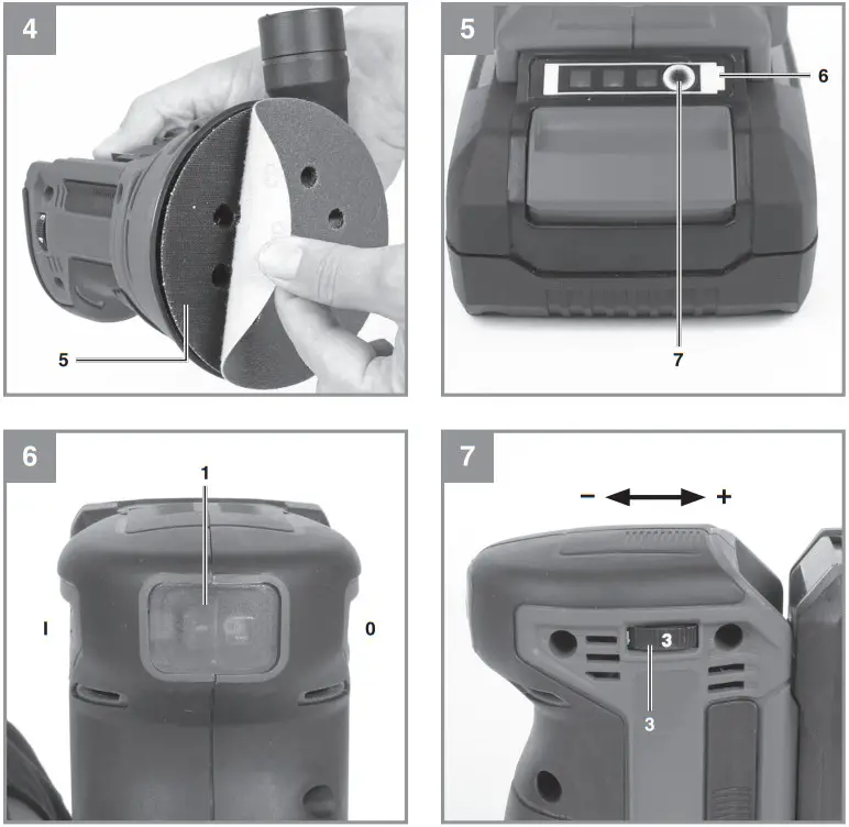 Einhell TE RS 18 Li Cordless Random Orbit Sander - Figure 2
