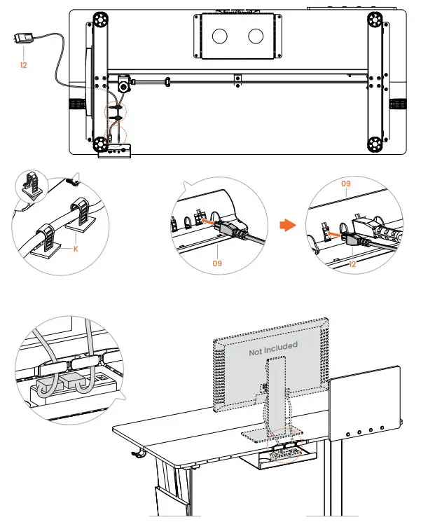 ErGear EGESD13B Electric Standing Desk Adjustable Height with Storage Bag - Step 20
