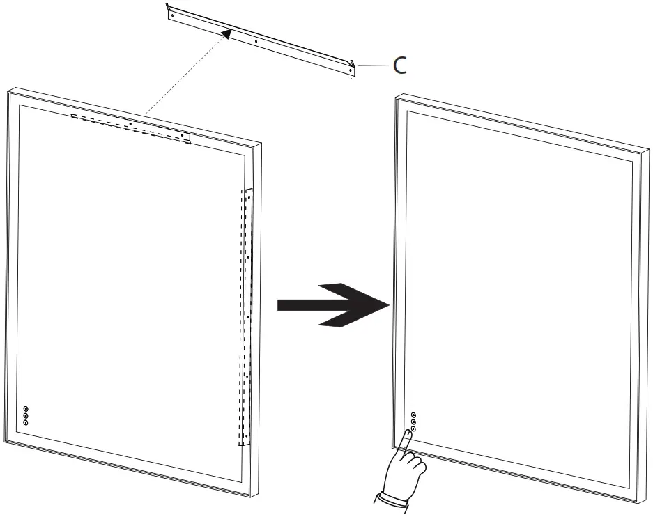 Euro fase 48103 Lenora Rectangular Wall Mirror - HARDWARE INCLUDED 3