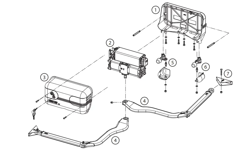 FADINI-APROLI-280-Batt-External-Oil-Hydraulic-Operator-with-Articulated-Arm-for-Swinging-Gates-fig-1