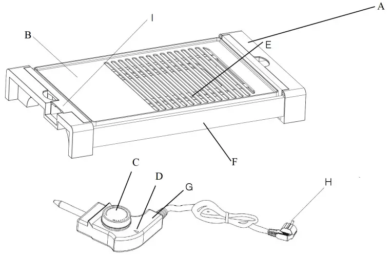 FCC BBQ FCC-EG-211000 Table Top One Electric Grill - fig 3