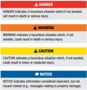 FIG 1 Product safety information