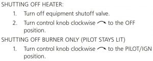 FIG 21 TO TURN OFF GAS TO APPLIANCE