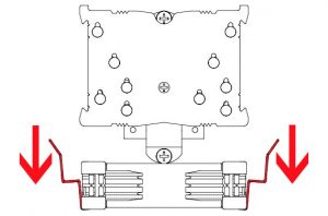 FIG 22 Fastening the heatsink to the CPU