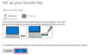 FIG 32 setting up your security key.