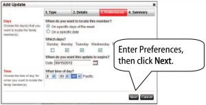 FIG 33 Create a Scheduled Location Update