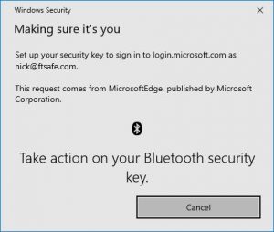 FIG 33 setting up your security key.