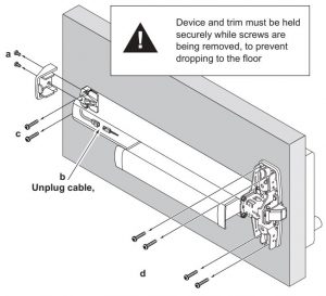 FIG 4 Remove Exit Device from Door