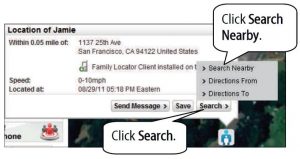 FIG 45 Search for Places of Interest Near a Phone
