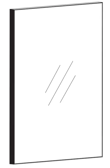 FINE FIXTURES MRS2424 Series Rectangular Wall Mounted Metal Bathroom Mirror 