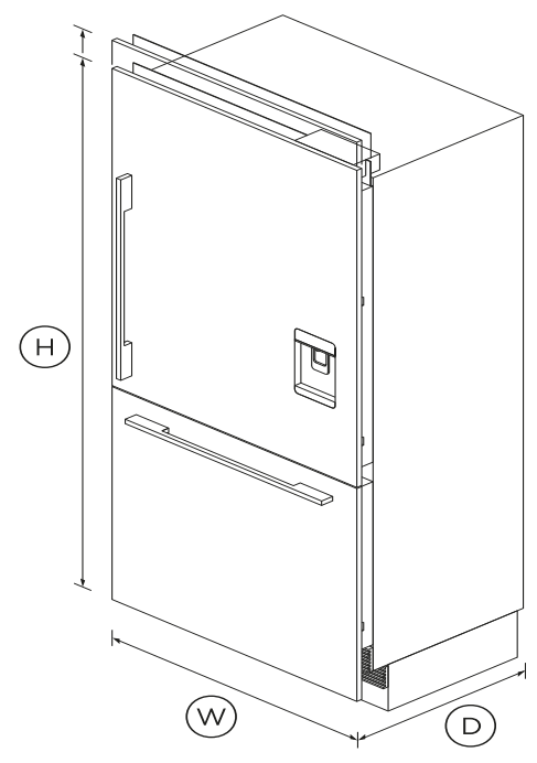 FISHER PAYKEL RS36W80RU1 N Integrated Refrigerator Freezer - FIG