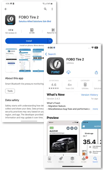 FOBO TIRE-2 Smart Bluetooth 5.0 TPMS for your Car 4