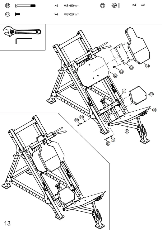 FRENCH-FITNESS-FFM-PLHSLP-Monster-P-L-Hack-Squat-Leg-Press-fig 20