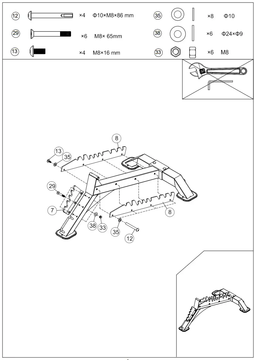 FRENCH FITNESS FSR50-AB Adjustable Bench - fig 6