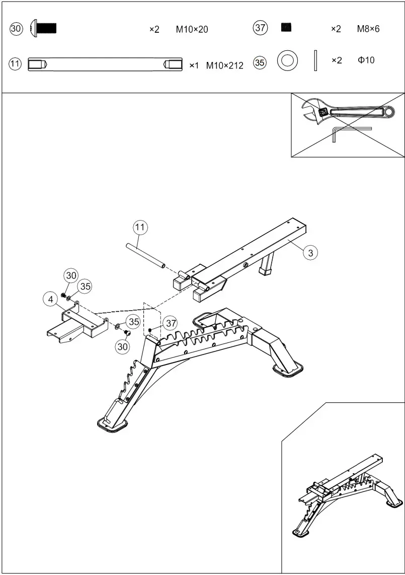 FRENCH FITNESS FSR50-AB Adjustable Bench - fig 7