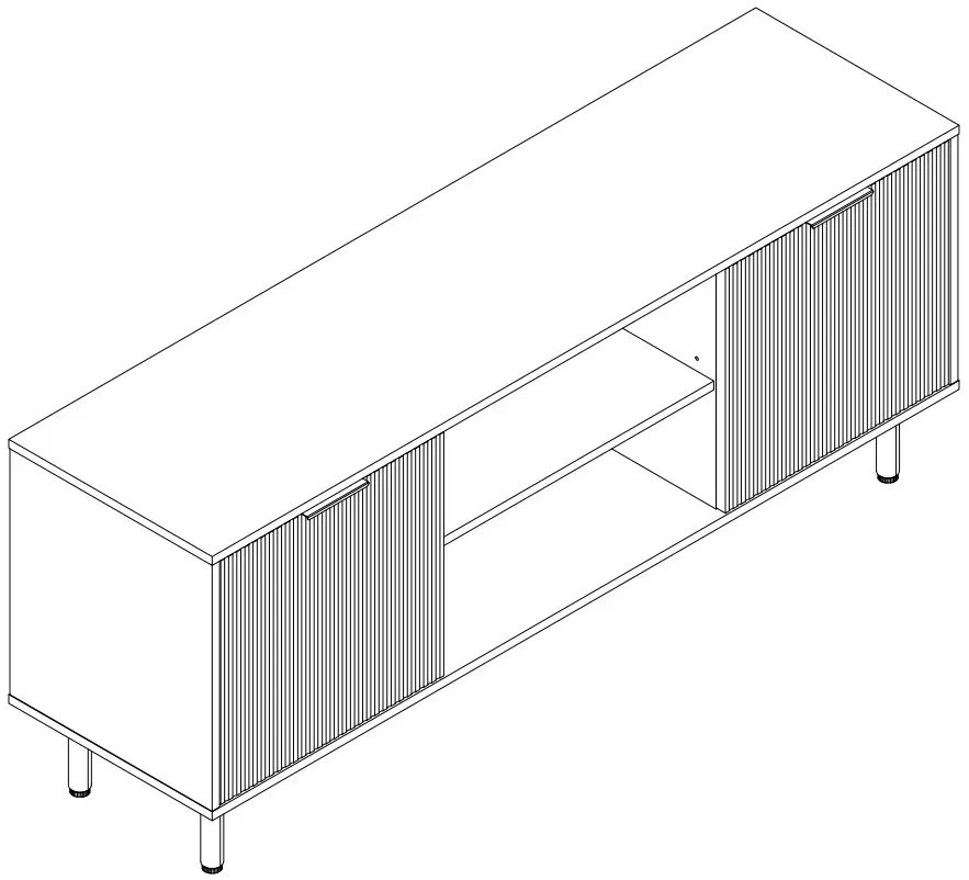 FURNIWOOD HZ-H04 Mid Century Modern TV Stand