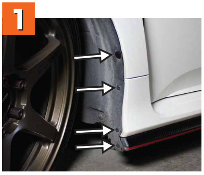 FX3D FK8 Honda Civic Mud Guards - Fig1