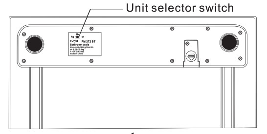 Famili Digital Bathroom Scale FM-272 - Unit Selector switch