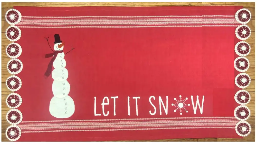Farmhouse Threads Snowman Runner - fig 5