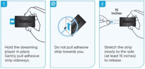 Fig 14 To remove adhesive strip