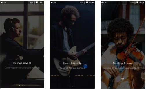 Fiio M15 Complete - FiiO Music will enter the guide page when first started