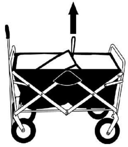 Foldable Wagon Mac Sports Heavy Duty Steel Frame Collapsible Folding 150 Pound - fold