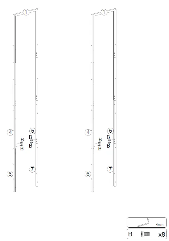 Furologee-CTBS-6T-008-Tier-Tall-Bookshelf-Industrial-Narrow-Bookcase-6