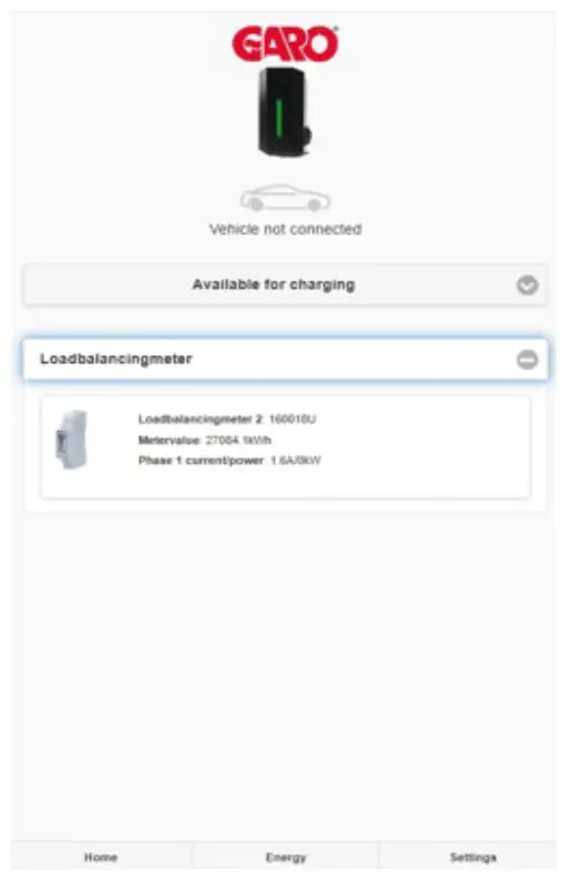 GARO GLB SMART EV Charger - Main Screen7