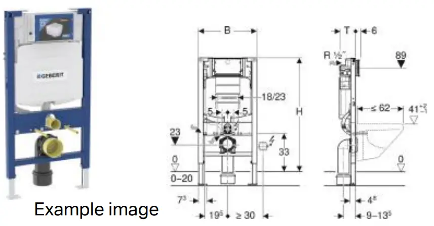 GEBERIT 111 911 00 3 Duofix Frame and Sigma Concealed Cistern