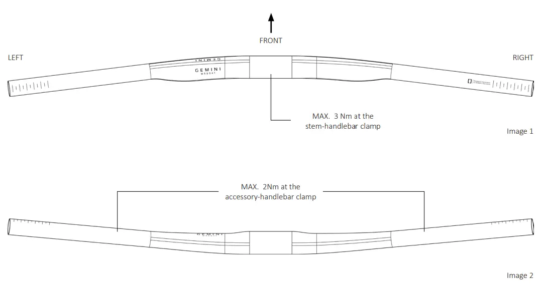 GEMINI WÄSSAT 99 Gram Carbon Handlebar - relevant clamps