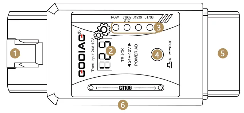GODIAG GT106 Heavy Duty Truck 24V to 12V Converter - Fig