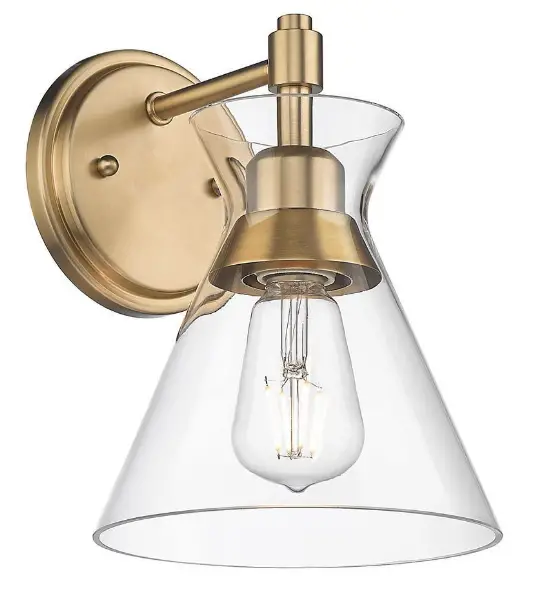 GOLDEN-LIGHTING-0511-1W-BCB-CLR-Malta-1-Light-Wall-Sconce-Malta-3-Light-Matte-Black-Bat-Vanity-PRODUCT