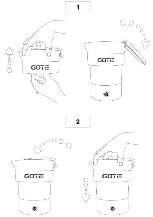 GOTIE GCT 600B Foldable Travel Kettle - overview 1