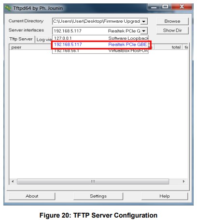 GRANDSTREAM Firmware Upgrade Server Software - TFTP Server Configuration