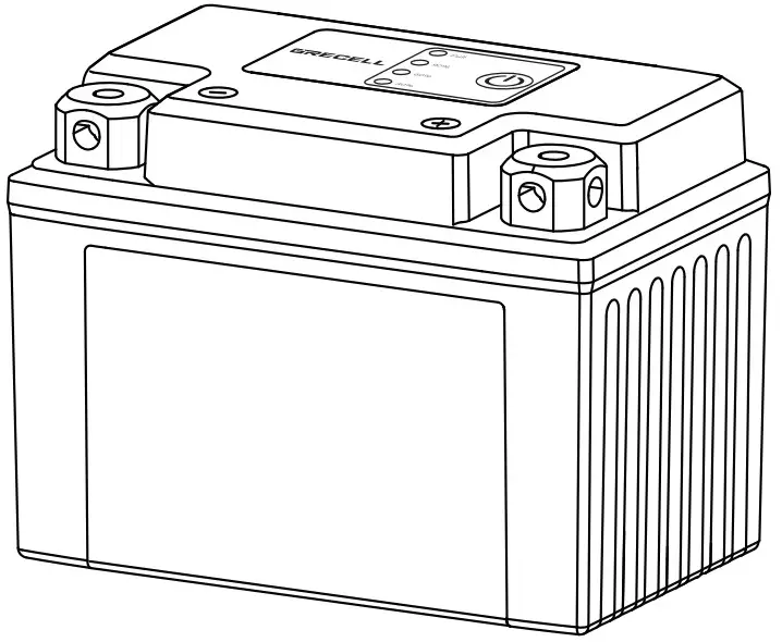 GRECELL DCQTD0001AGE BK 12V LiFePO4 Powersports Battery