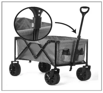 GardenTEK GT38E Folding Garden Trolley - wheels8