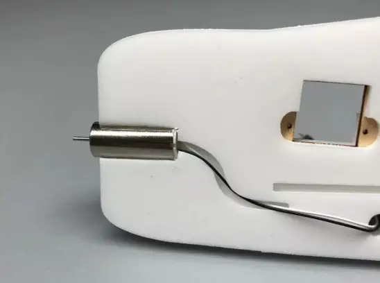 Glue the motor to the nose