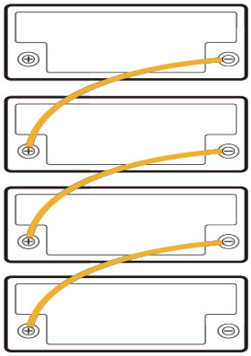 GoKWh 12V & 24V Series Smart Bluetooth and LCD Display 12V 100Ah - Connection Series