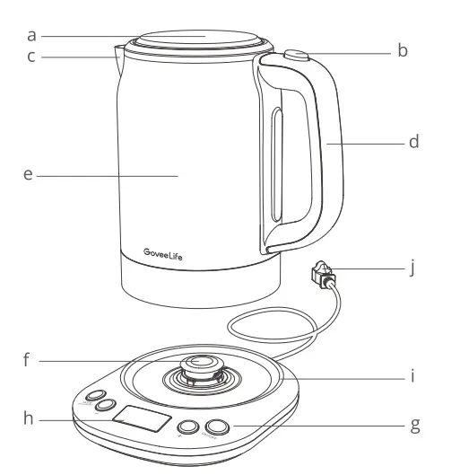 GoveeLife H7171111 Smart Electric Kettle Temperature Control - part