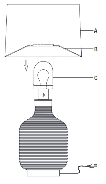 HAMPTON BAY HDP06663NAT Outdoor Table Lamp - PACKAGE shade