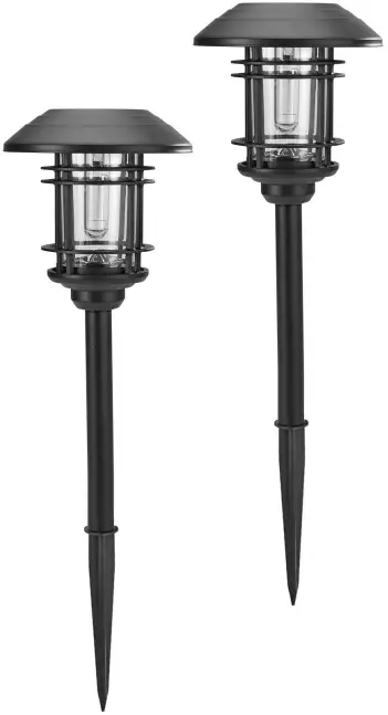 HARBOR FREIGHT 59351 8 Lumen 19 Inch Solar LED Bronze Finish Glass Pathway Lights