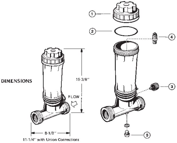 HAYWARD CL100 Automatic Chlorine Feeders-FIG5