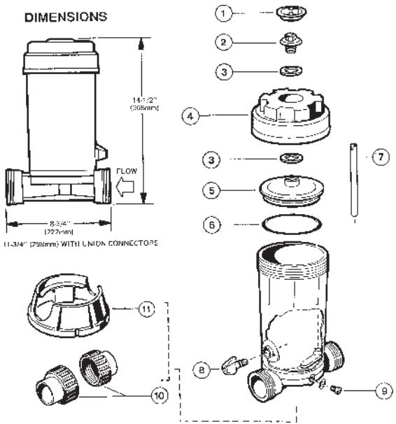 HAYWARD CL100 Automatic Chlorine Feeders-FIG6